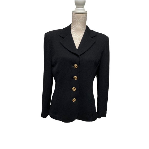 St. John Jackets & Coats St John Collection Black Boucle Knit